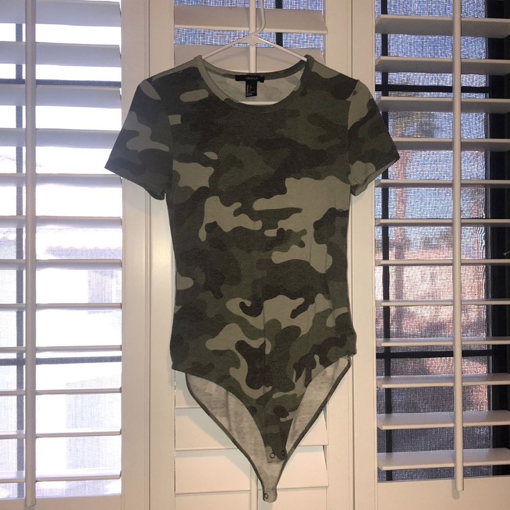 Cotton camouflage bodysuit